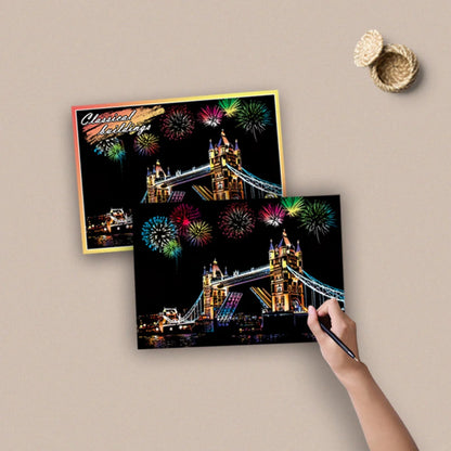 DIY Night Scene Scratch Art